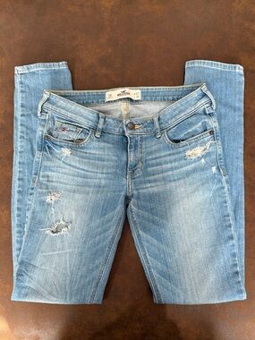 Hollister Light Wash Distressed Denim Skinny Jeans